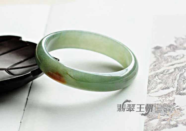 糯冰种黄翡缅甸翡翠手镯（57.9）