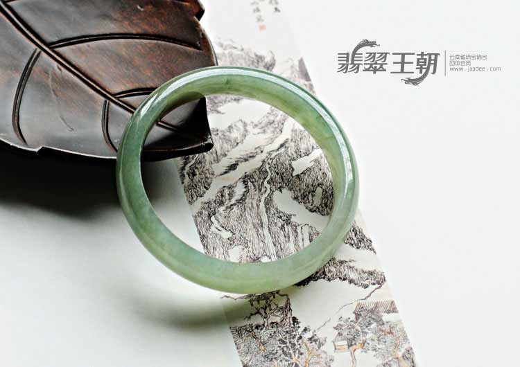 糯冰种黄翡缅甸翡翠手镯（57.9）
