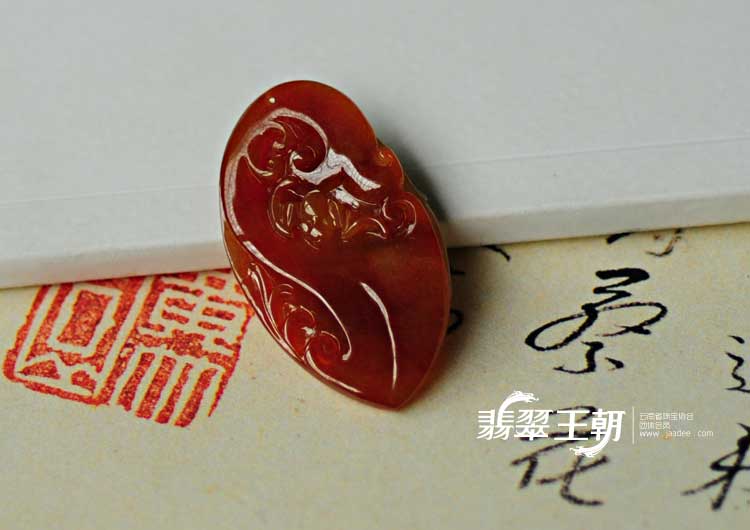 冰种红翡缅甸翡翠英明神武挂件