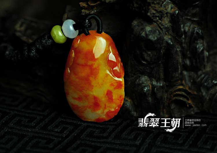 糯冰种红翡缅甸翡翠老鼠爱大米挂件