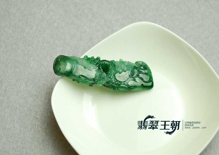 糯冰种花青缅甸翡翠岁寒三友挂件