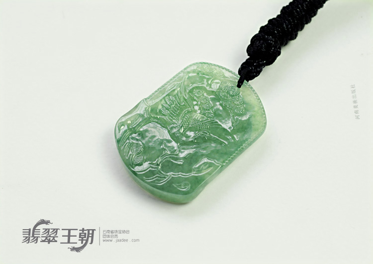 冰种晴水缅甸翡翠虎牌挂件