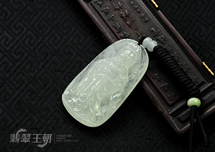 冰种缅甸翡翠观音挂件