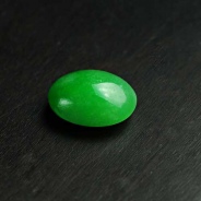 糯冰种正阳绿缅甸翡翠满绿戒面