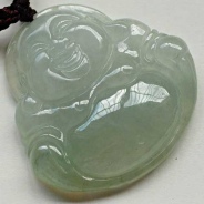 糯冰种晴水缅甸翡翠玉佛挂件