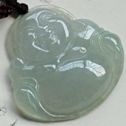 糯冰种晴水缅甸翡翠玉佛挂件