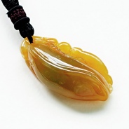 冰种黄翡缅甸翡翠福瓜挂件