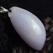 糯冰种紫罗兰缅甸翡翠福瓜挂件