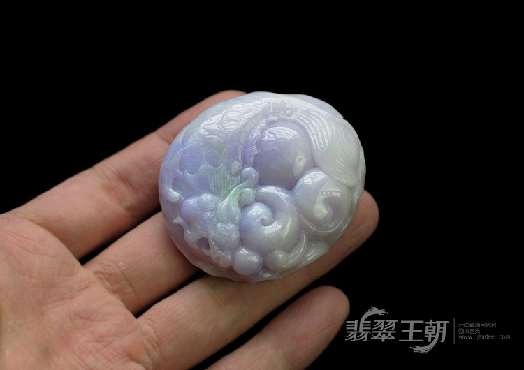 细糯种紫罗兰缅甸翡翠鱼龙变化挂件
