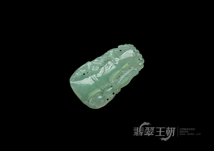 冰种晴水缅甸翡翠节节高挂件