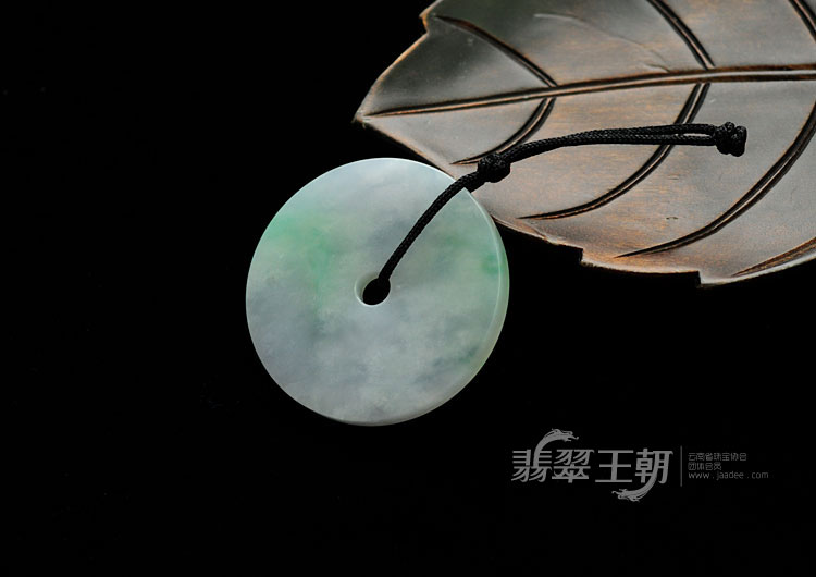 冰种淡紫罗兰飘翠缅甸翡翠平安扣挂件