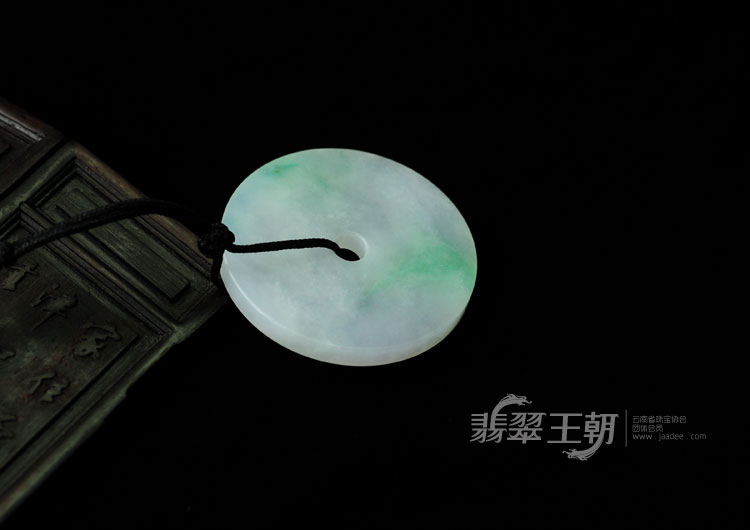 冰种淡紫罗兰飘翠缅甸翡翠平安扣挂件