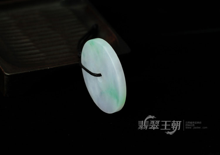 冰种淡紫罗兰飘翠缅甸翡翠平安扣挂件