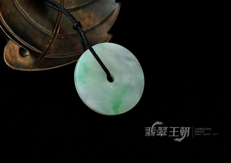 冰种淡紫罗兰飘翠缅甸翡翠平安扣挂件