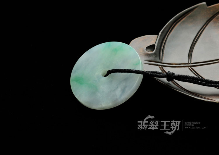 冰种淡紫罗兰飘翠缅甸翡翠平安扣挂件
