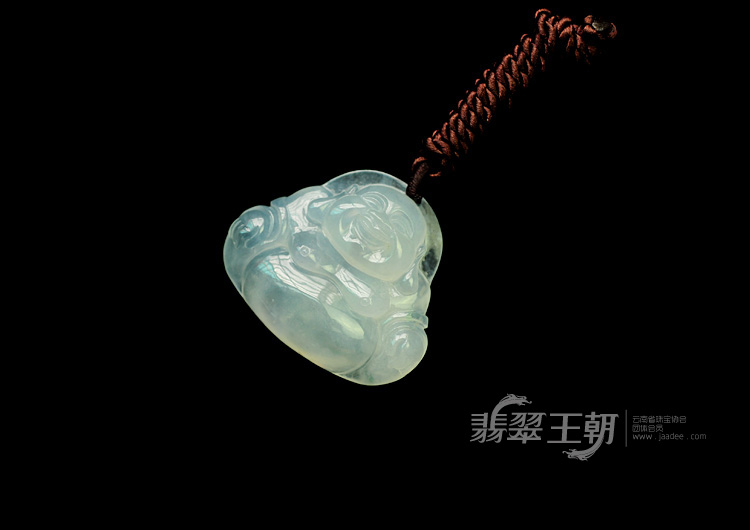 冰种淡晴水缅甸翡翠玉佛挂件