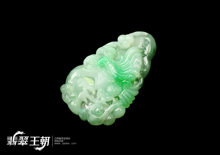 糯冰种飘翠缅甸翡翠辈辈英雄挂件