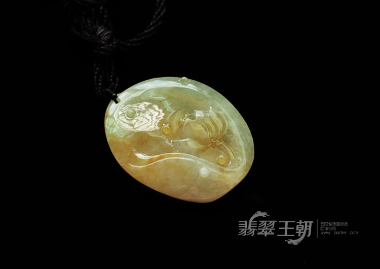 糯冰种黄翡缅甸翡翠释迦牟尼挂件