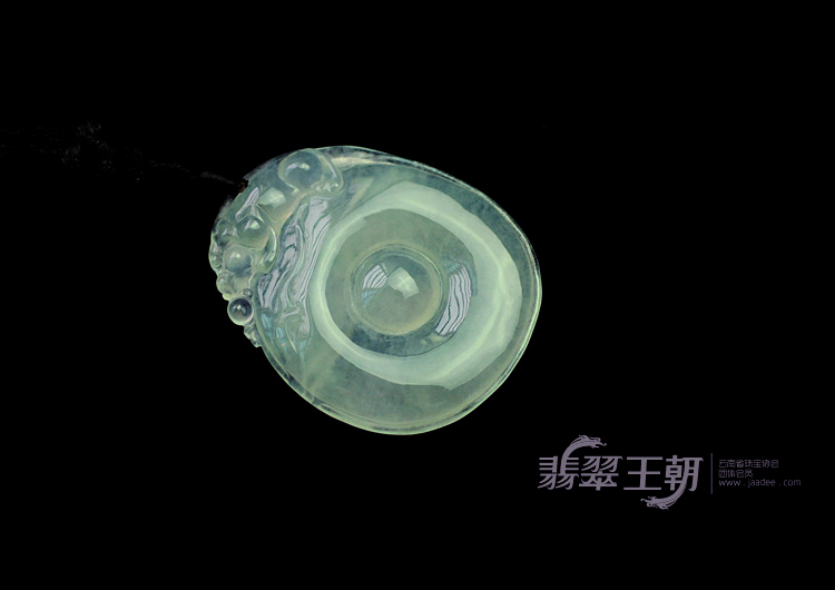 冰种缅甸翡翠福在眼前挂件