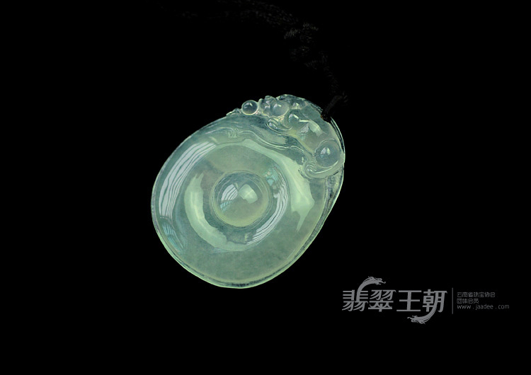 冰种缅甸翡翠福在眼前挂件