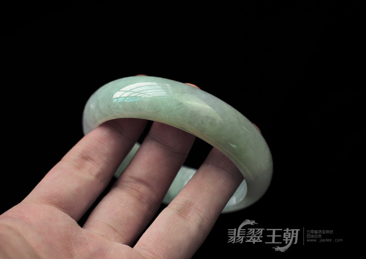 糯冰种紫罗兰飘翠缅甸翡翠手镯（57.4mm）