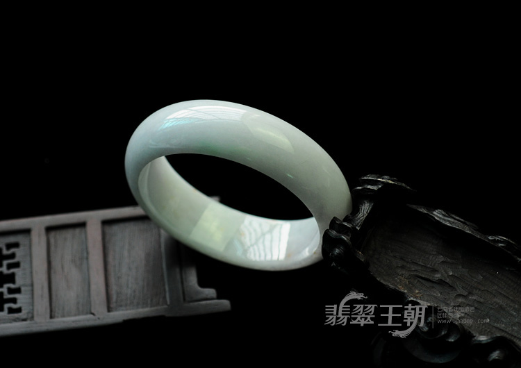 细糯种紫罗兰飘翠缅甸翡翠手镯（55mm）