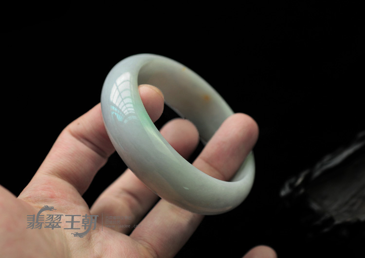 细糯种紫罗兰飘翠缅甸翡翠手镯（55mm）