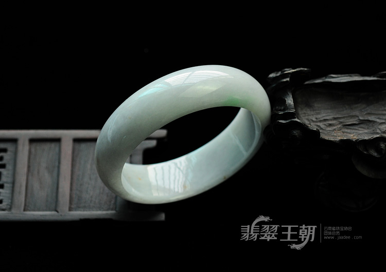 细糯种紫罗兰飘翠缅甸翡翠手镯（55mm）