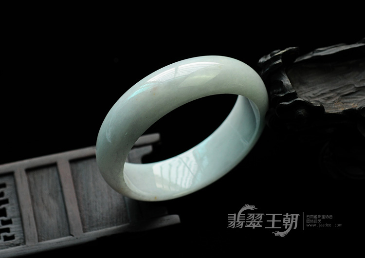 细糯种紫罗兰飘翠缅甸翡翠手镯（55mm）