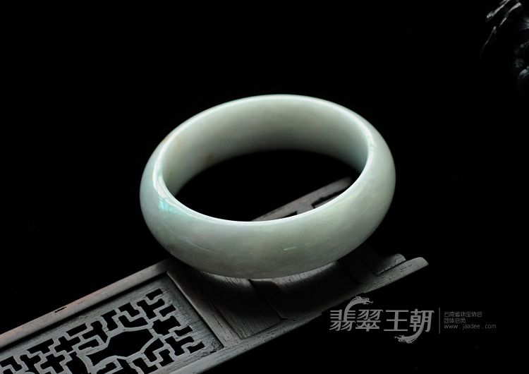 细糯种紫罗兰飘翠缅甸翡翠手镯（55mm）