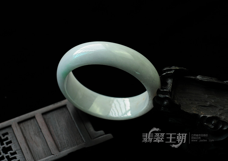 细糯种紫罗兰飘翠缅甸翡翠手镯（55mm）