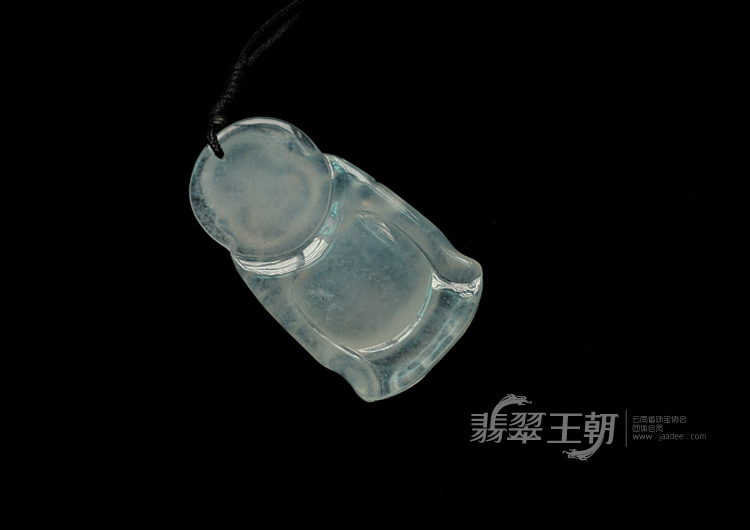 冰种缅甸翡翠站佛挂件