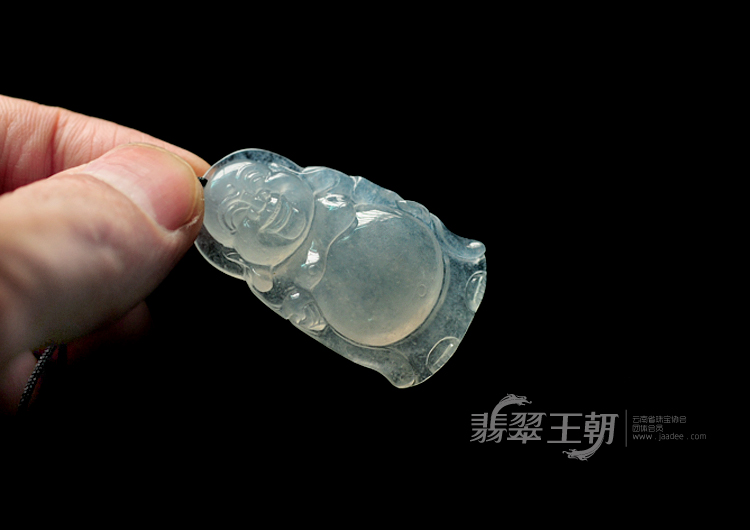 冰种缅甸翡翠站佛挂件