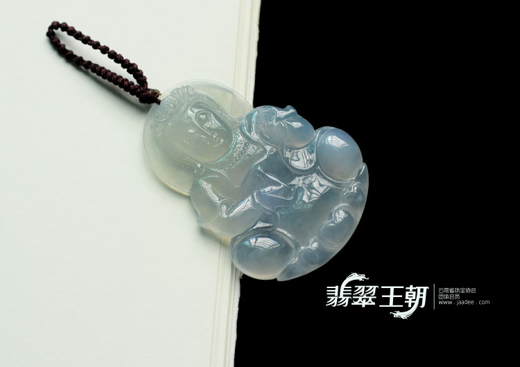 冰种紫罗兰缅甸翡翠观音挂件