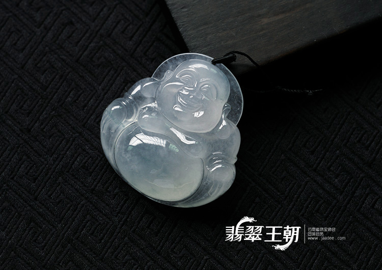 冰种飘花缅甸翡翠玉佛挂件