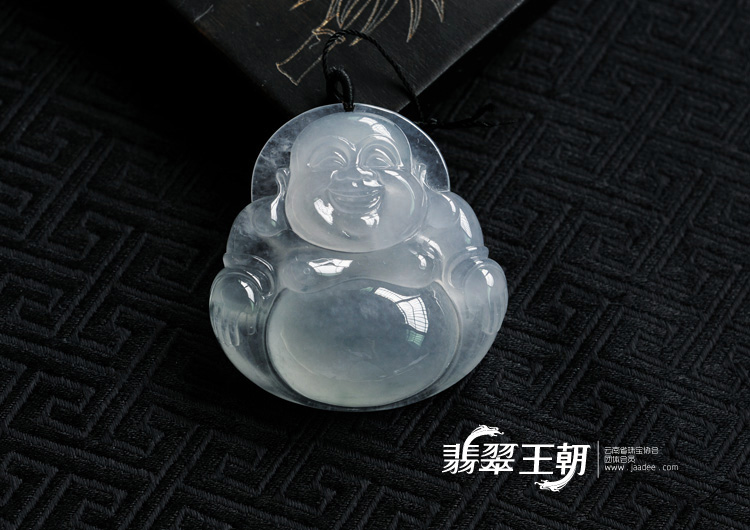 冰种飘花缅甸翡翠玉佛挂件