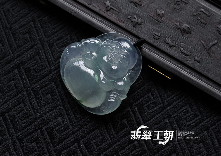 冰种飘花缅甸翡翠玉佛挂件
