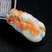 糯冰种红翡缅甸翡翠喜上眉梢手玩件