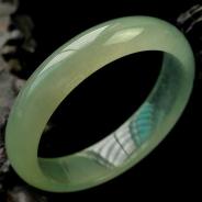 冰玻种飘花缅甸翡翠手镯（57.2mm）
