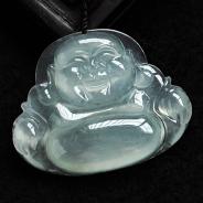冰玻种晴水缅甸翡翠玉佛挂件
