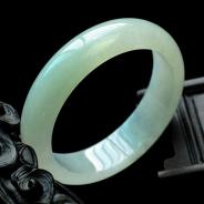 冰种晴水缅甸翡翠手镯（55.5mm）