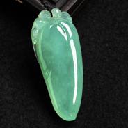 冰种晴水缅甸翡翠福瓜挂件