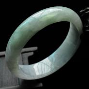 糯冰种紫罗兰飘翠缅甸翡翠手镯（57.3mm）