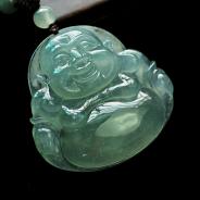 冰种晴水缅甸翡翠玉佛挂件