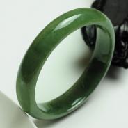 糯冰种油青缅甸翡翠手镯（58.1mm）