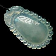 冰种晴水缅甸翡翠福瓜挂件