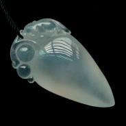 冰种缅甸翡翠福瓜挂件