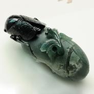 细糯种晴水墨翠缅甸翡翠手玩件