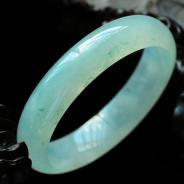 冰种晴水飘花缅甸翡翠手镯（56.3mm）