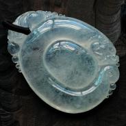 冰种缅甸翡翠福在眼前挂件